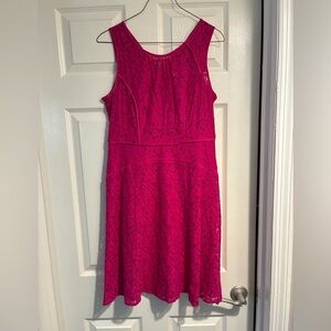 Studio One Fuchsia Lace Dress